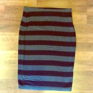 Banana Republic Striped Stretch Pencil Skirt